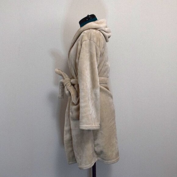 Beige Plush Cozy Robe House Coat - Picture 5 of 8